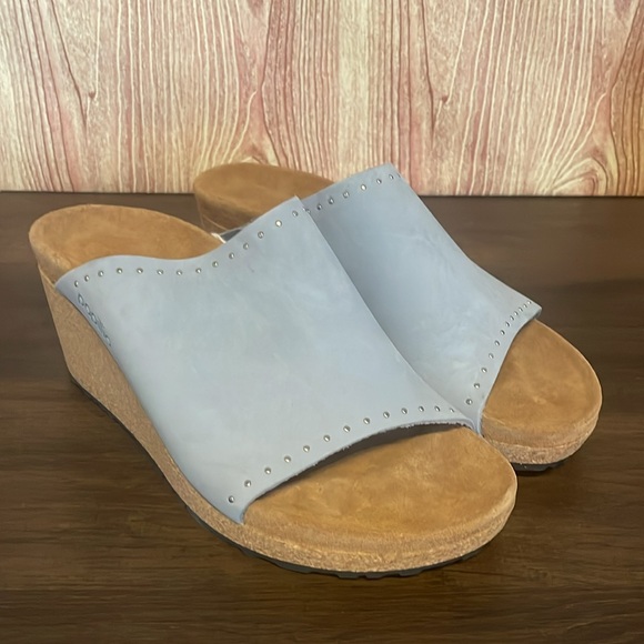 New Birkenstock Papillio Namica Rivets Nubuck Leather Wedge Sandals - Picture 7 of 11